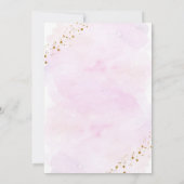 Invitation Galaxy Deux La Lune Rose Or l'espace extra-atmosph (Dos)