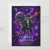 Invitation Galaxy Dino 1er Anniversaire (Devant)