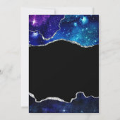Invitation Galaxy & Faux Parties scintillant argent Agate Swe (Dos)