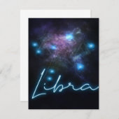 Invitation Galaxy Libra Zodiac - Funny Libra Zodiac Lover Cad (Devant / Derrière)