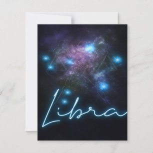Invitation Galaxy Libra Zodiac - Funny Libra Zodiac Lover Cad