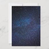 Invitation Galaxy Navy Blue Sky Starry Mariage de nuit (Dos)