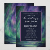 Invitation Galaxy Northern Lights Outer Celestial Stars (Devant / Derrière)