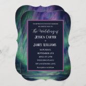 Invitation Galaxy Northern Lights Outer Celestial Stars (Devant / Derrière)