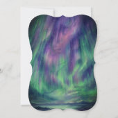 Invitation Galaxy Northern Lights Outer Celestial Stars (Dos)