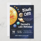 Invitation Galaxy Planètes Système Solaire Espace Extérieur A (Devant)