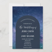 Invitation Galaxy Starry Night Celestial Arch Mariage de l'es (Devant)