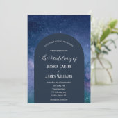 Invitation Galaxy Starry Night Celestial Arch Mariage de l'es (Debout devant)