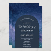Invitation Galaxy Starry Night Celestial Arch Mariage de l'es (Devant / Derrière)