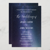Invitation Galaxy Starry Night Espace extra-atmosphérique Mar (Devant / Derrière)