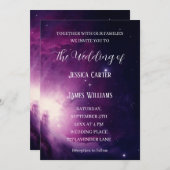 Invitation Galaxy Starry Night Espace extra-atmosphérique Mar (Devant / Derrière)