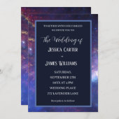 Invitation Galaxy Starry Night Espace extra-atmosphérique Mar (Devant / Derrière)