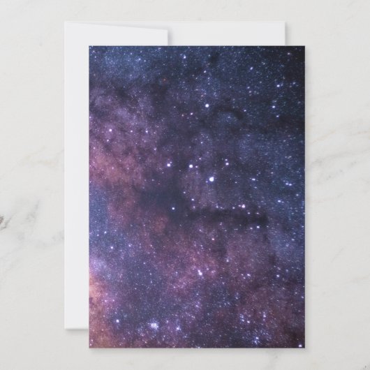 Invitation Galaxy Starry Night Stars Space Universe Mariage (Dos)