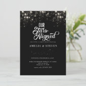 Invitation Galaxy Stars | Réception de mariage pour couples (Debout devant)
