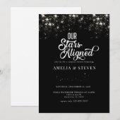 Invitation Galaxy Stars | Réception de mariage pour couples (Devant / Derrière)