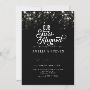 Invitation Galaxy Stars   Réception de mariage pour couples