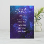 Invitation Galaxy Wedding Seating Chart | Cosmic Night Sky  (Debout devant)