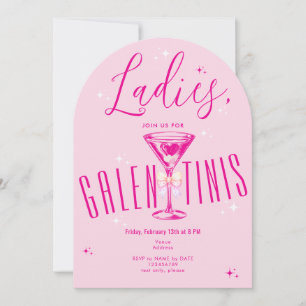 Invitation Galen-Tini Martini Hot rose de la fête de la Saint