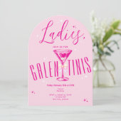 Invitation Galen-Tini Martini Hot rose de la fête de la Saint (Debout devant)