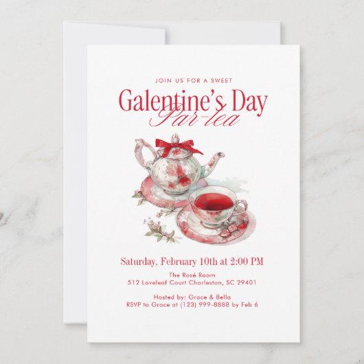 Invitation Galentine’s Day Par-tea (Devant)