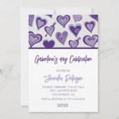 Invitation Galentine xoxo Saint-Valentin coeurs mo (Devant)