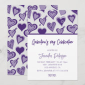 Invitation Galentine xoxo Saint-Valentin coeurs mo (Devant / Derrière)