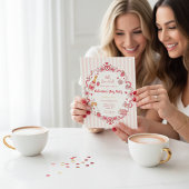 Invitation Galentine's à rayures rétro