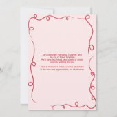 Invitation Galentines Afternoon Tea Party main tirée (Dos)