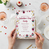 Invitation Galentine's au Champagne Doré