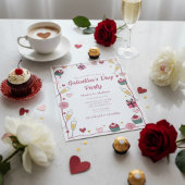 Invitation Galentine's au Champagne Doré