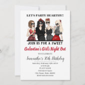 Invitation Galentine's Bash Soirée entre filles Fête de la Sa (Devant)