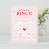 Invitation Galentines Bingo Game (Debout devant)