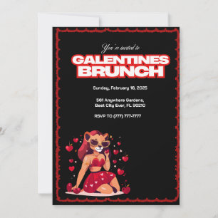 Invitation Galentines Brunch personnalisable