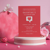 Invitation Galentine's Celebration mignonne Moderne Red Love 