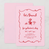Invitation Galentine's Day Brunch (Devant / Derrière)