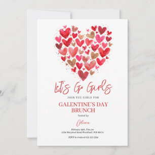 Invitation Galentine's Day Brunch de la Fille au Cœur Saint-V