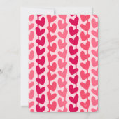 Invitation Galentine's Day Party Red Pink Hearts Modern  (Dos)