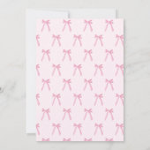 Invitation Galentine's day Pink Ribbon Bow Girly modern (Dos)