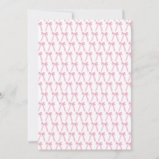Invitation Galentine's day Pink Ribbon Bow Girly moderne (Dos)