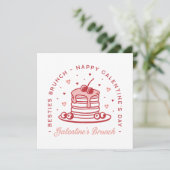 Invitation Galentine's Day rend brunch coquette esthétique (Debout devant)