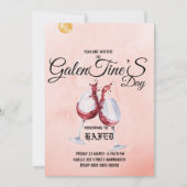 Invitation Galentine's Day tasse floral moderne rose Invitati (Devant)