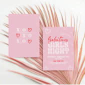 Invitation Galentines Fille Fête de Nuit