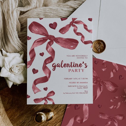 Invitation Galentines Filles