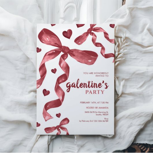 Invitation Galentines Filles