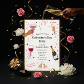 Invitation Galentines Hey Babe Cadre Doré