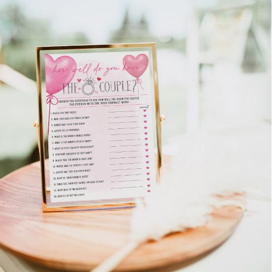 Invitation Galentine's How Well Do You Know The Couple Game