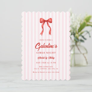 Invitation Galentine's Party Arc-en-ciel Rouge Ros