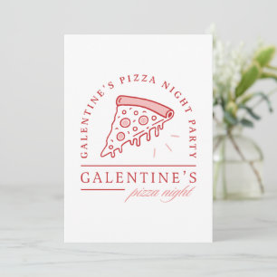 Invitation Galentines pizza party filles valentines esthétiqu