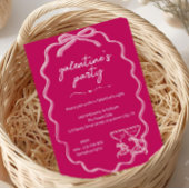 Invitation Galentines roses Filles Nuit Saint Valentin