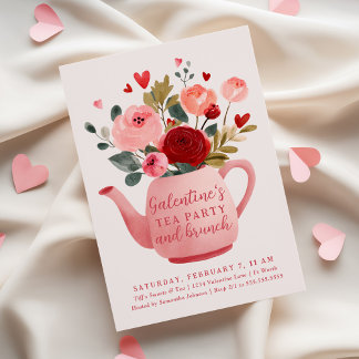 Invitation Galentine's Tea Party & Brunch Valentine's
